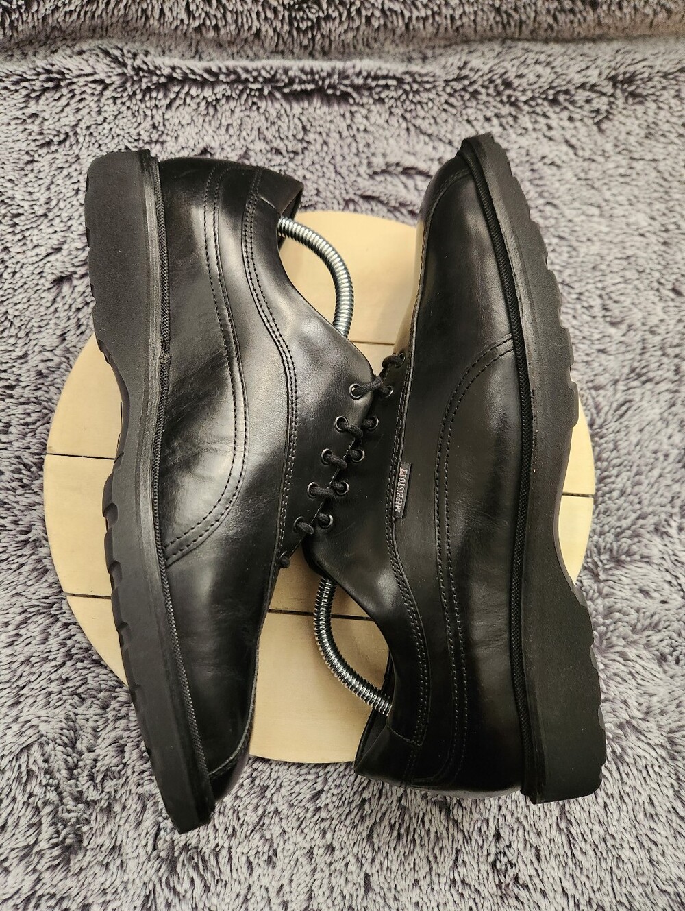 Mephisto Goodyear Welt Black Leather Bicycle Toe Casual Shoes Men's Size 8.5 - Picture 6 of 9